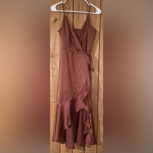 Abercrombie & Fitch Satin Wrap Dress